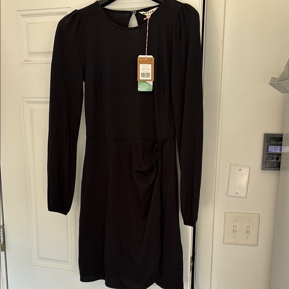 Boden Elegant Black Long Sleeve Dress